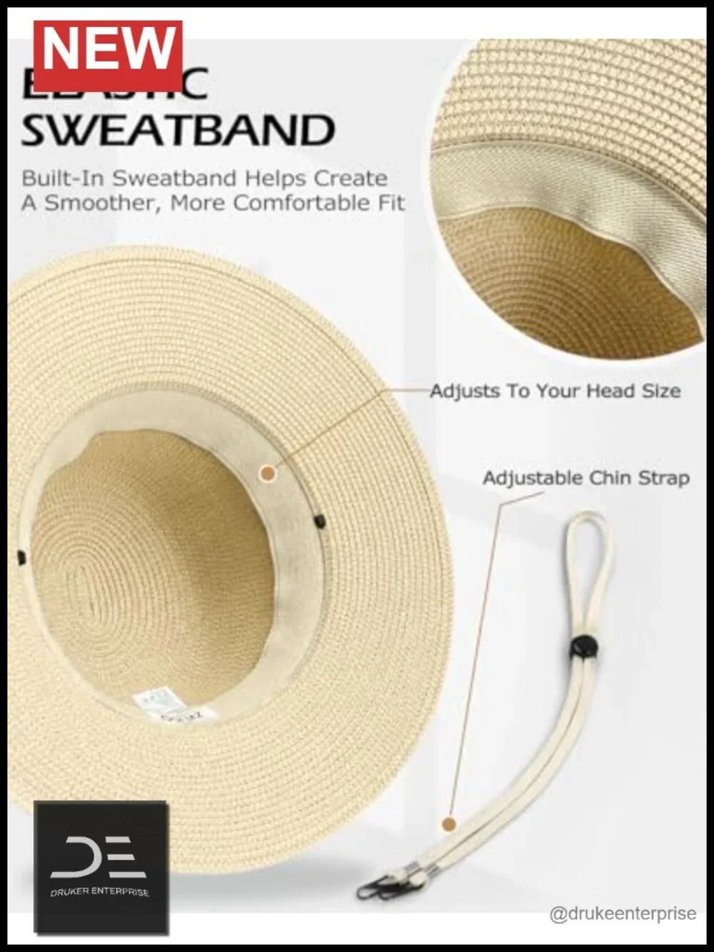 Women's Wide Brim Straw Sun Hat UPF 50+ Floppy Beach Hat Travel Vacation Outdoor